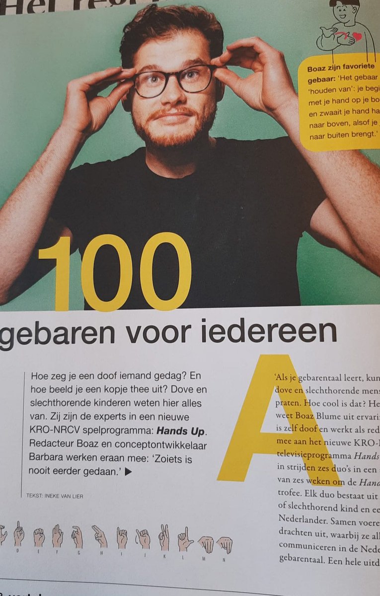 Gebaren voor iedereen! 🤙👏
Te volgen op televisie vanaf 13 november bij KRO NCRV op NPO Zapp 🤙👀🤙👀 
#gebarentaal #gebarenvooriedereen