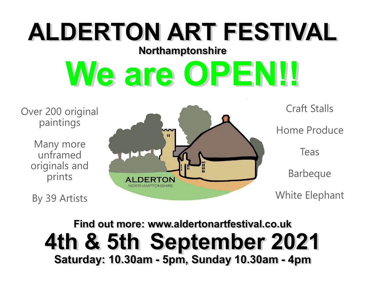 We are open!  Today and tomorrow (Saturday 4th and Sunday 5th September) - Hundreds of amazing paintings and so much more!
Come and have a look!
NN12 7LP in your satnav will find us!
