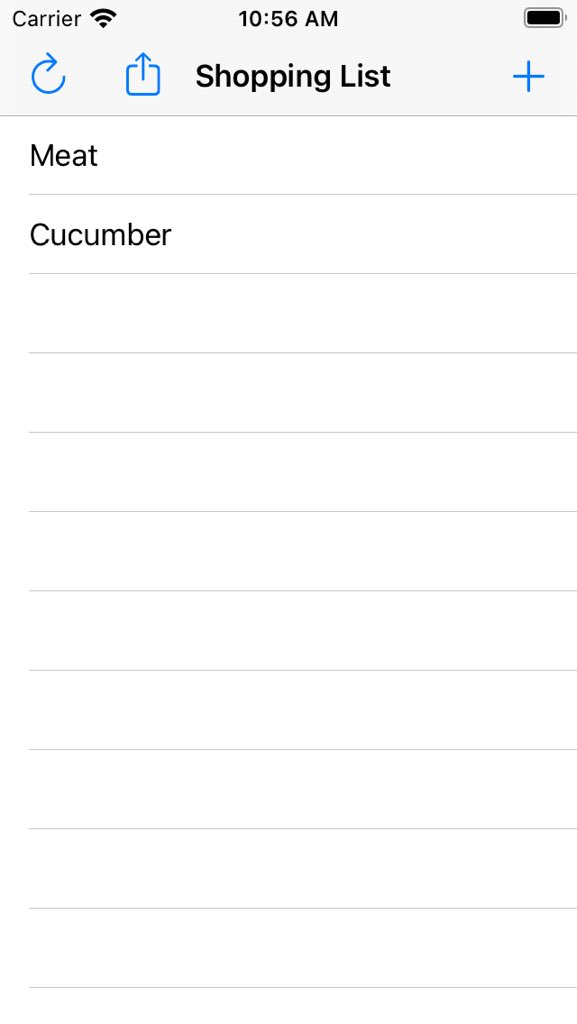 MrBucha7's tweet photo. #100DaysOfSwift Day 32. Today was consolidation day and I created a shopping list, where user can add and delete his purchases https://t.co/vmIxHvIW7k