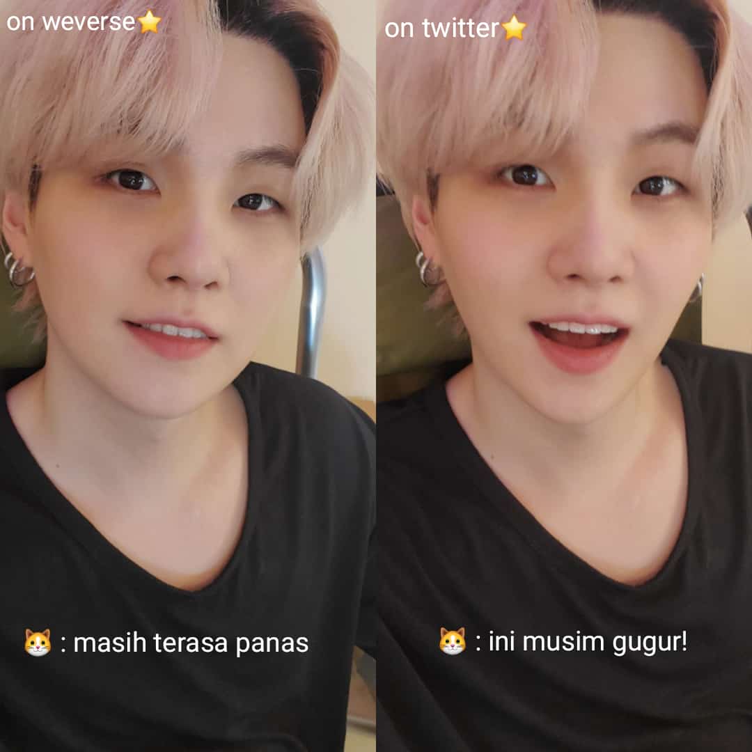 Min yoongi gemes bgt sii kalo up selalu didua akun, dah gitu ekspresinya berbeda pula😻💗