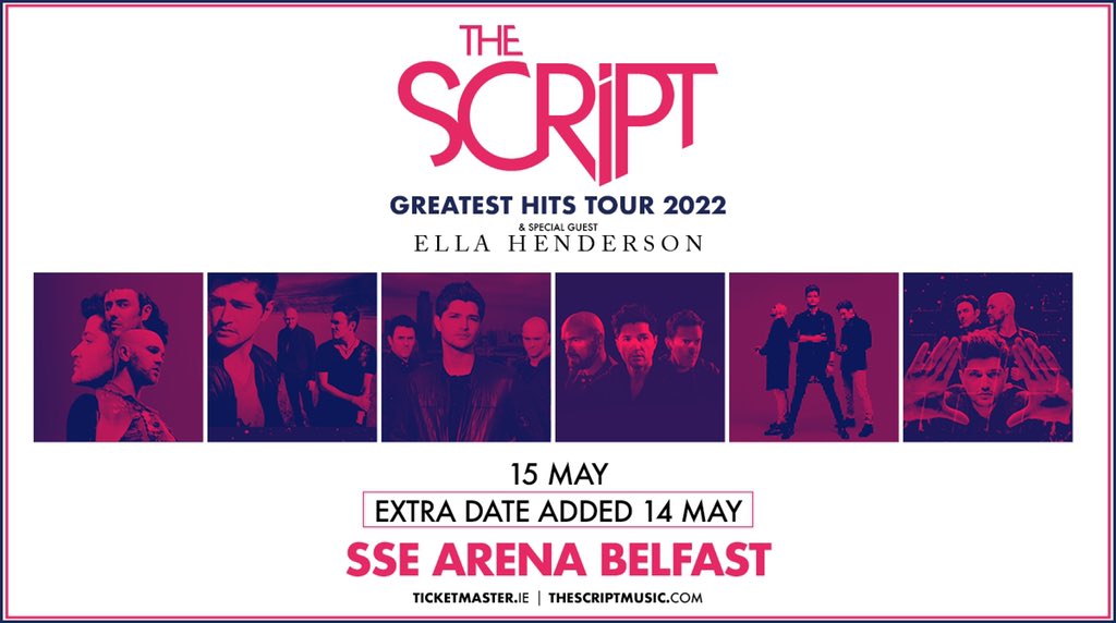 thescript's tweet image. BELFAST. Extra show added to our 2022 Greatest Hits Tour on May 14th. 

Tickets on sale 9am September 10th. 🖤 #TalesFromTheScript