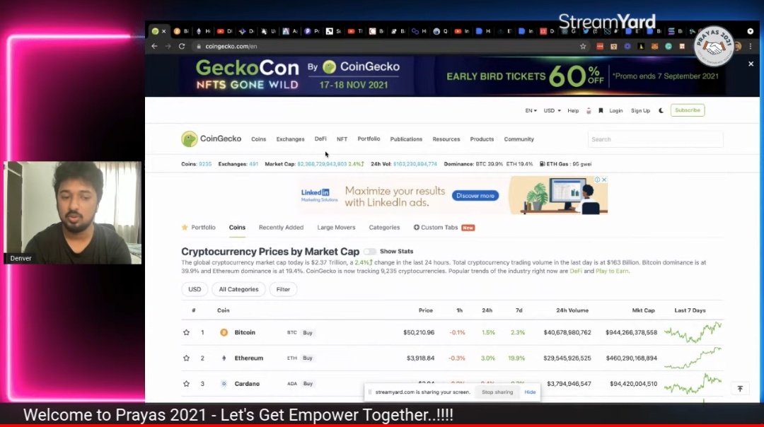 RutamHere's tweet photo. A great session is underway on Crypto lead by @denverjude at #Prayas2021
Hop in to learn more https://t.co/DDGeRYyZdY
@rhcasharma @TheHustlers_
#memesforprayas #prayas #cwg #thehustlers https://t.co/JJ7eKwea47