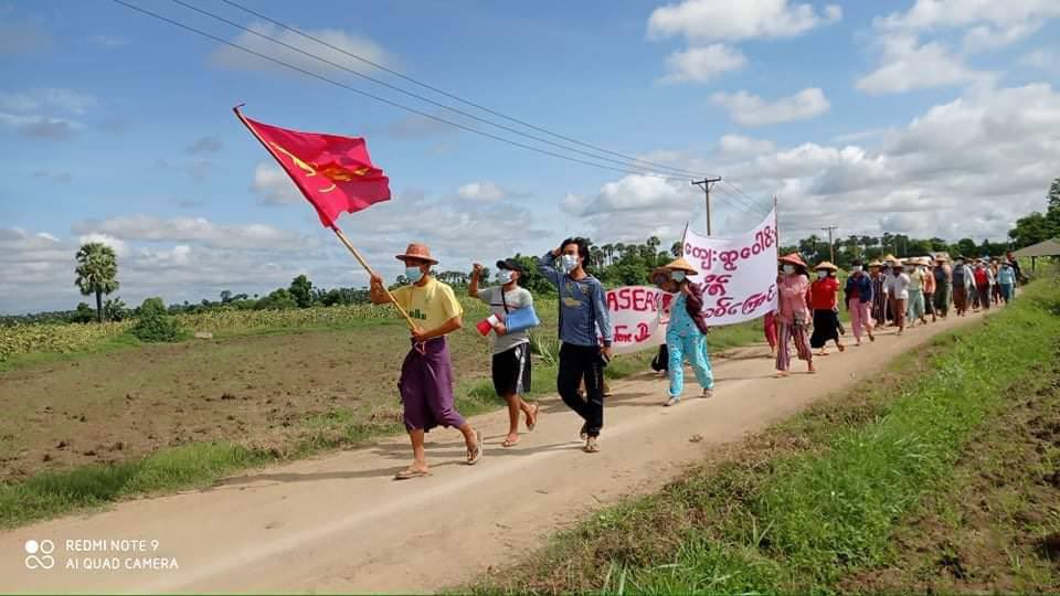 jayyyshinn's tweet photo. Protest against military dictatorship on Sep 4 by residents from northern part of Salingyi &amp; eastern part of Yinmarpin  #TakeAction_NoMoreWords #WhatsHappeningInMyanmar #Sep4Coup https://t.co/wsgNJcn4a9