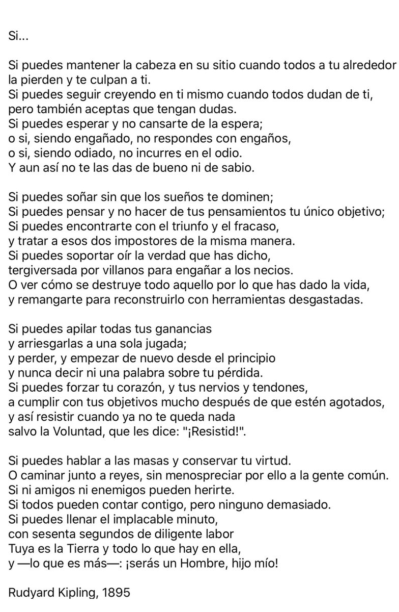..Si puedes encontrarte con el triunfo y el fracaso y tratar a esos dos impostores de la misma manera…

Extracto del poema “Si..” de Rudyard Kipling escrito en la pared de entrada de la pista central de Wimbledon

En la inversión parecido, ni tan buenos ahora ni tan malos antes