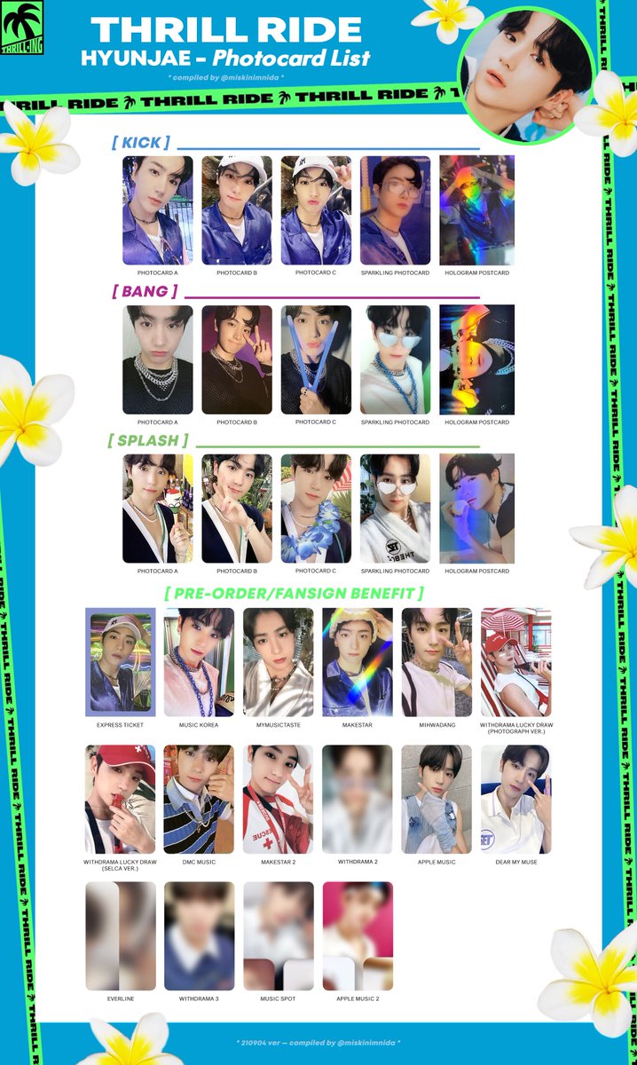 ドボイズ キュー トレカ (THRILL RIDE) バラ売り THE BOYZ THRILL RIDE キュー Q トレカ 7枚セット