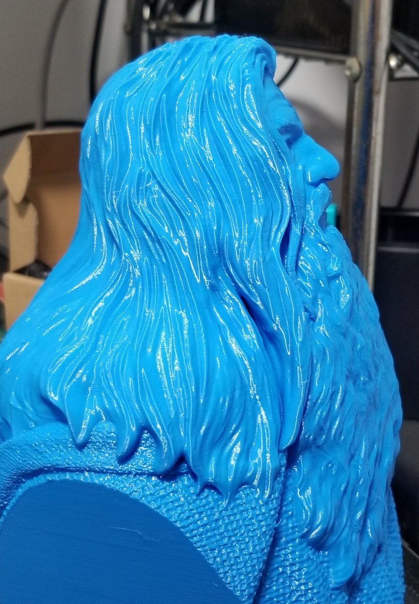 Real_Mike_R's tweet photo. #3dprinted this @fotismint #gandalf bust from #LordOfTheRings on the @voxelab #Aquila.  32 hour print at 220mm tall. Will be priming and copper painting this to match my other busts. @ff3dprinters #Flashforgegiveaway #3Dprinting #3dprint #3dprinter https://t.co/dvy9Dm65E5