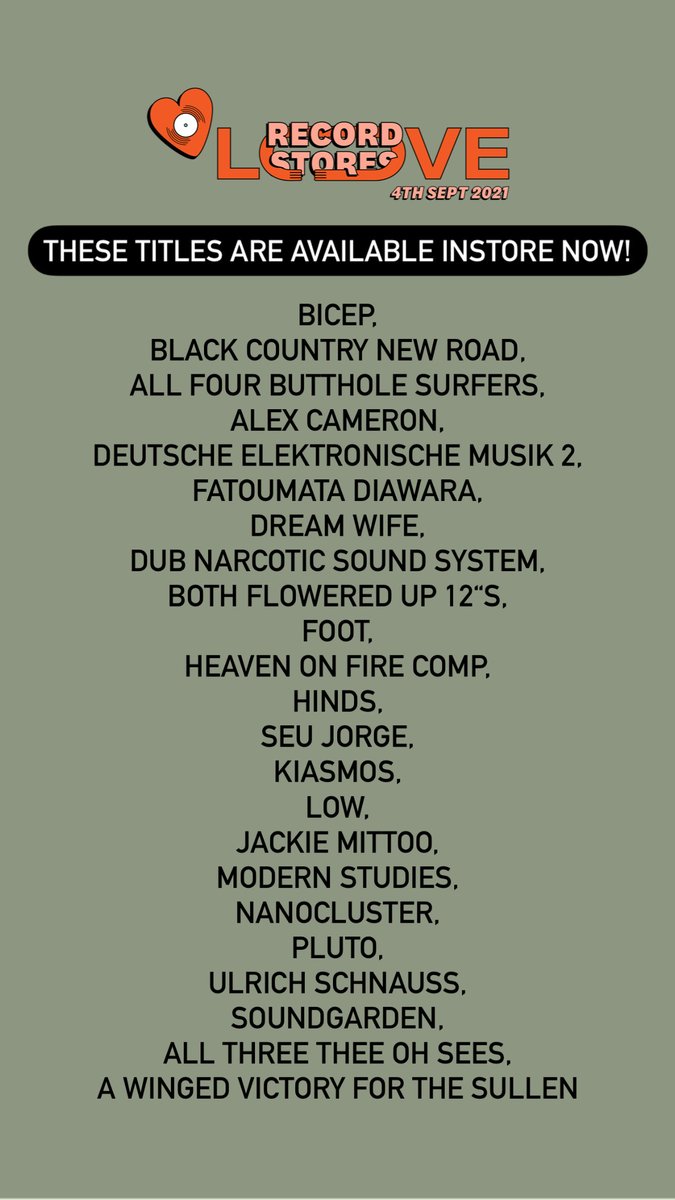 residentmusic's tweet image. We have many #loverecordstores titles in the shop available now, but some you might be after are only available as pre-orders online today at 9PM!

Have a look at these lists to avoid disappointment when coming down. Come say hello in the shop today &amp;amp; set your alarms for 9PM! ❤️