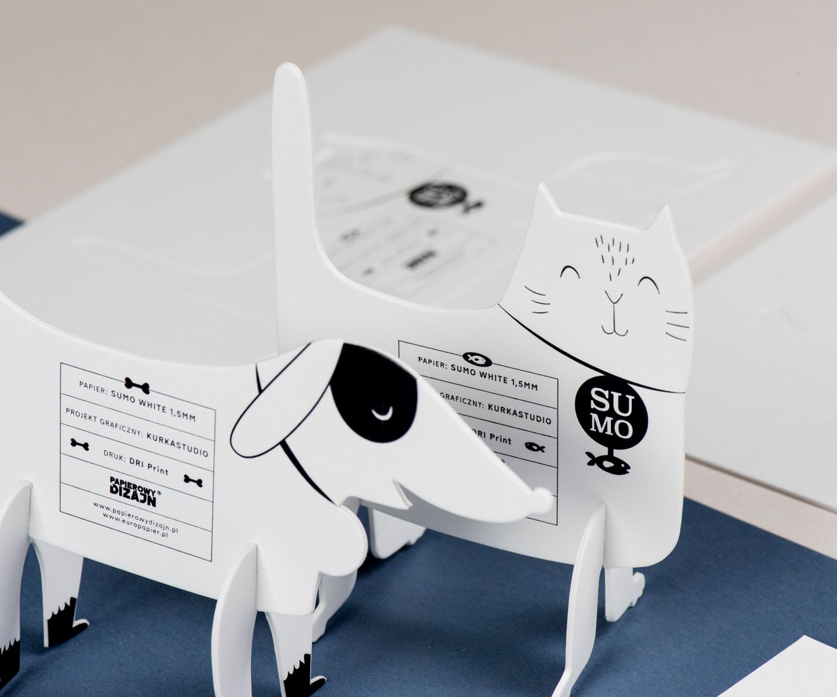 favini_en's tweet photo. #Sumo cat and dog, #Refit and #Remake folders used by our distributor @europapier1 as promotional tools. 
Simple and creative yet effective, they showcase the characteristics of these three different papers. https://t.co/MOdBkclSd0