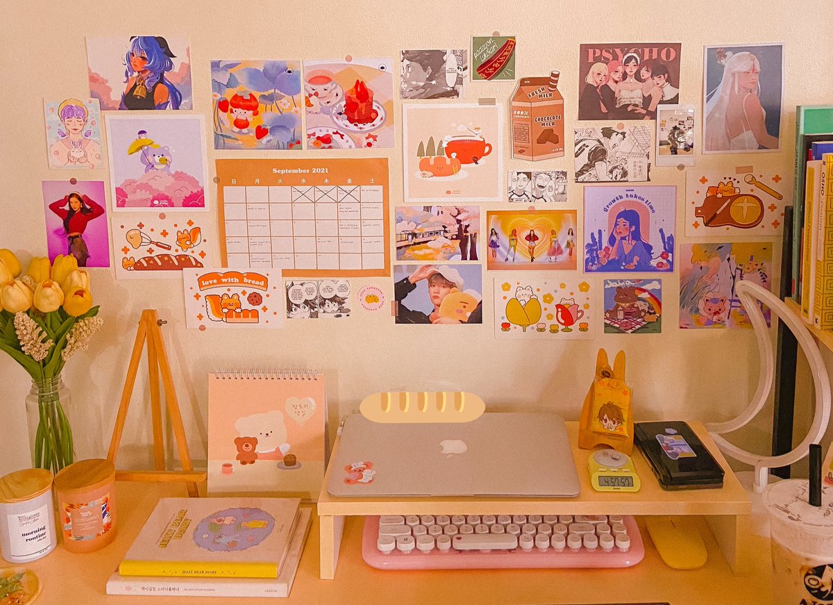 bymirasoul's tweet image. I redecorated my wall again! 💛🌻