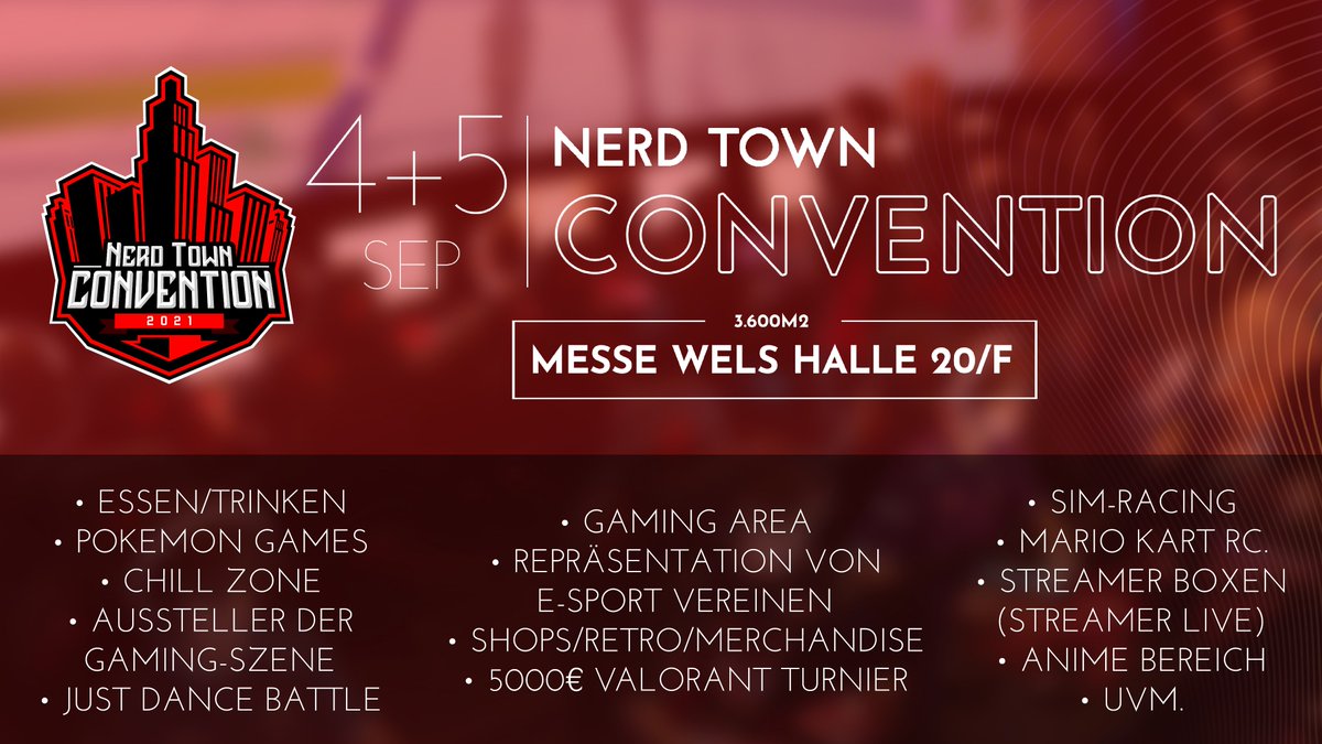 NerdTown Convention 2021

- jetzt live!

twitch.tv/nerdtowntv

#NerdTownConvention2021