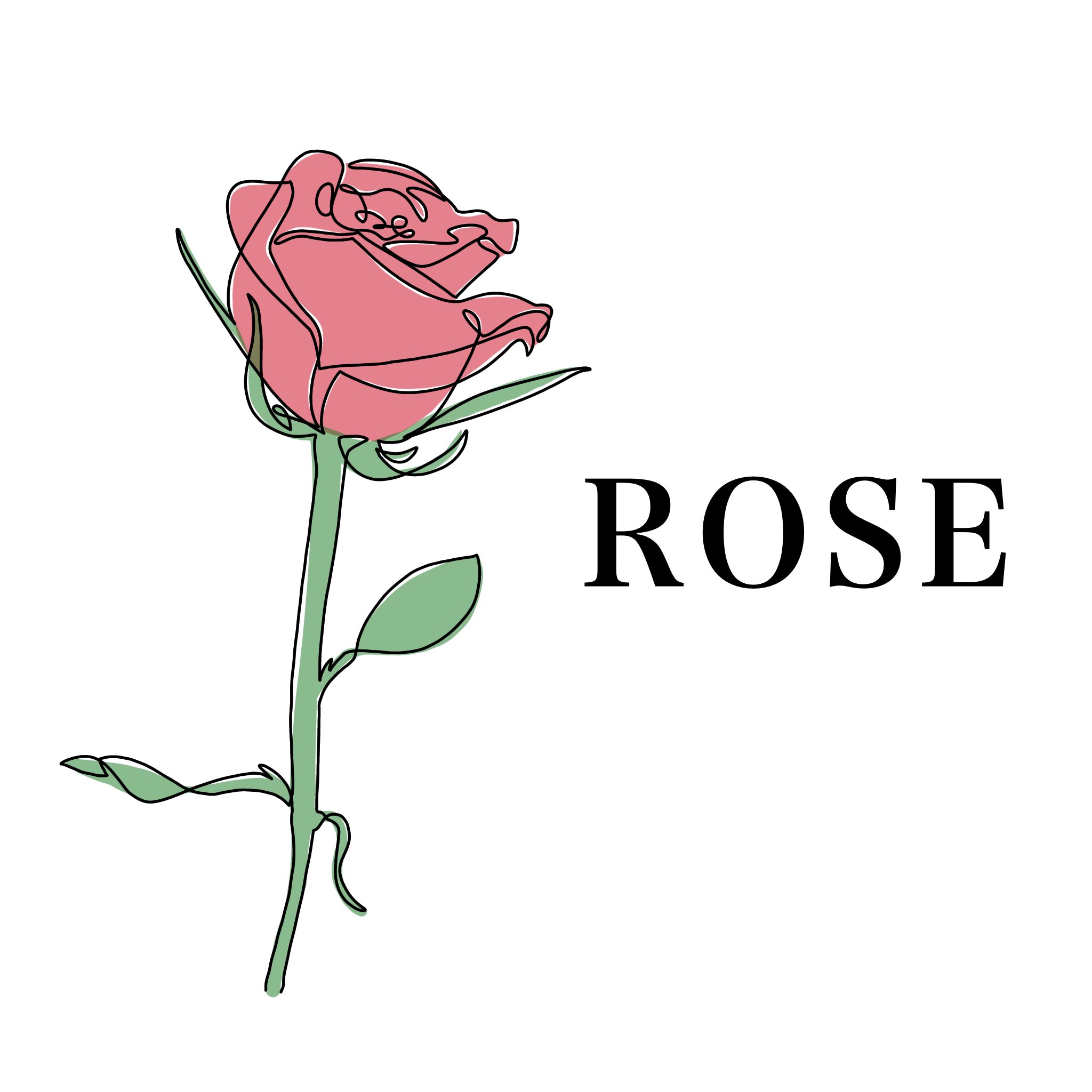 りんりん 一筆書き風 Rose 無断転載禁止 保存はご自由にどうぞ 線画 一筆書き 一筆描き イラスト シンプル おしゃれ 薔薇 バラ Rose 絵描きさんと繋がりたい イラスト好きな人と繋がりたい