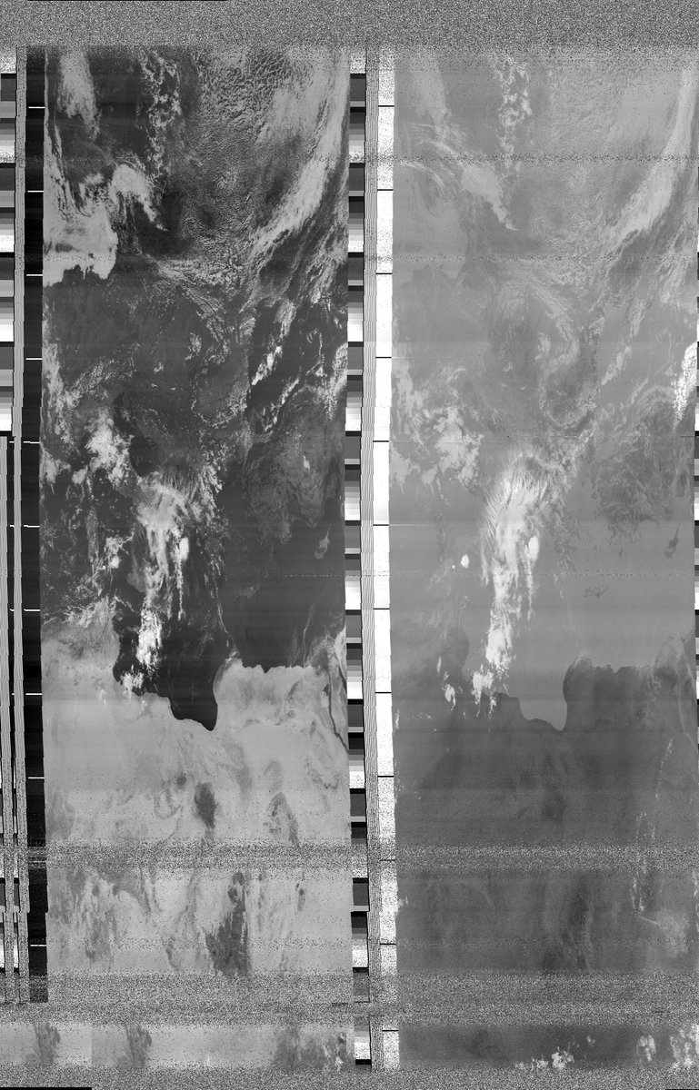 gkonst1's tweet photo. 4/9/2021 - NOAA 18 11:58local pass (APT) Stylos-Chania-Crete-Greece QTH KM25bk - with RTLSDR +cross dipole + Multipsk #NOAA, #noaasatellite #remoteimaginggroup #clima #greeceimages #weather #greece #greecesat https://t.co/xMlx1pSEQK