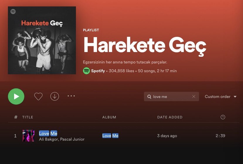 Thanks <a href="/SpotifyTurkey/">.</a> <a href="/Spotify/">Spotify</a> for the support on ‘Love Me’ by <a href="/BakgorAli/">Ali Bakgor</a> and <a href="/DJPascalJunior/">P A S C A L</a> !