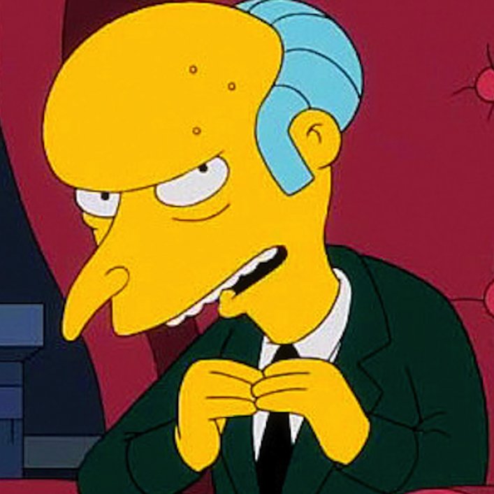 Today's Simpsons character of the day is Mr. Burns! 