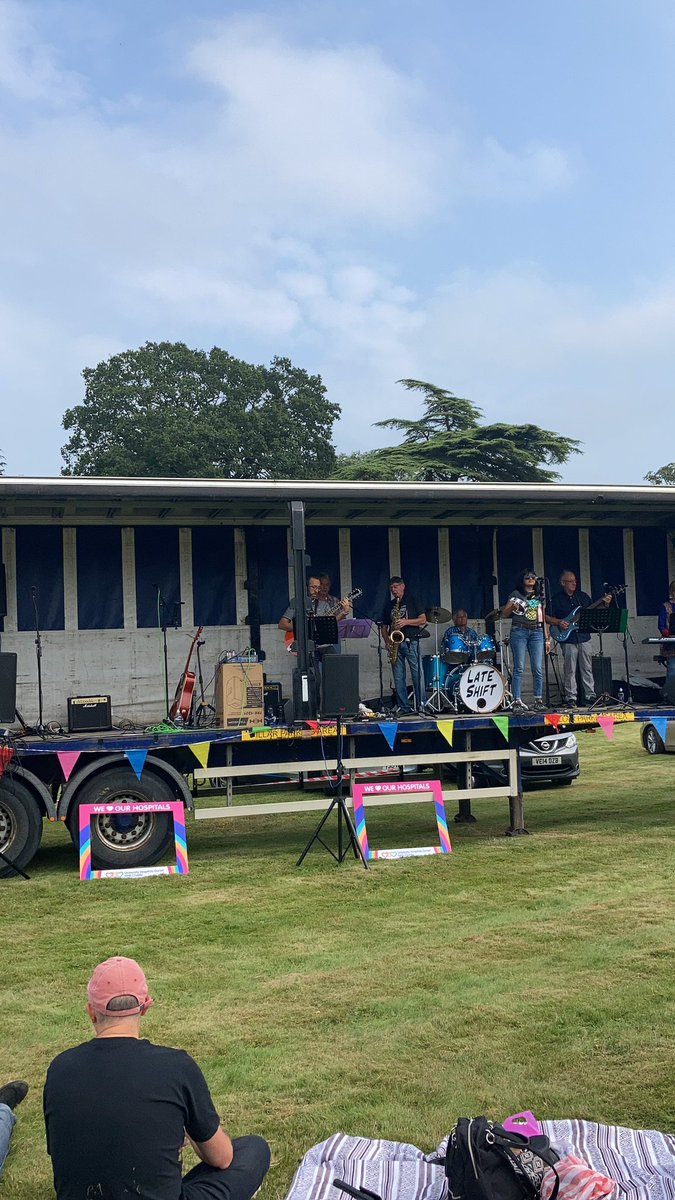Great listening to the Late shift at the walk for wards <a href="/UHD_NHS/">University Hospitals Dorset NHS Foundation Trust</a>  charity event - the suns out - loads of good stalls