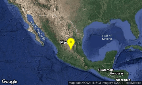 SismologicoMX's tweet photo. SISMO Magnitud 4.5 Loc  22 km al NORTE de SAN FELIPE, GTO 04/09/21 04:38:24 Lat 21.68 Lon -101.23 Pf 5 km https://t.co/EK8eGjrBmp