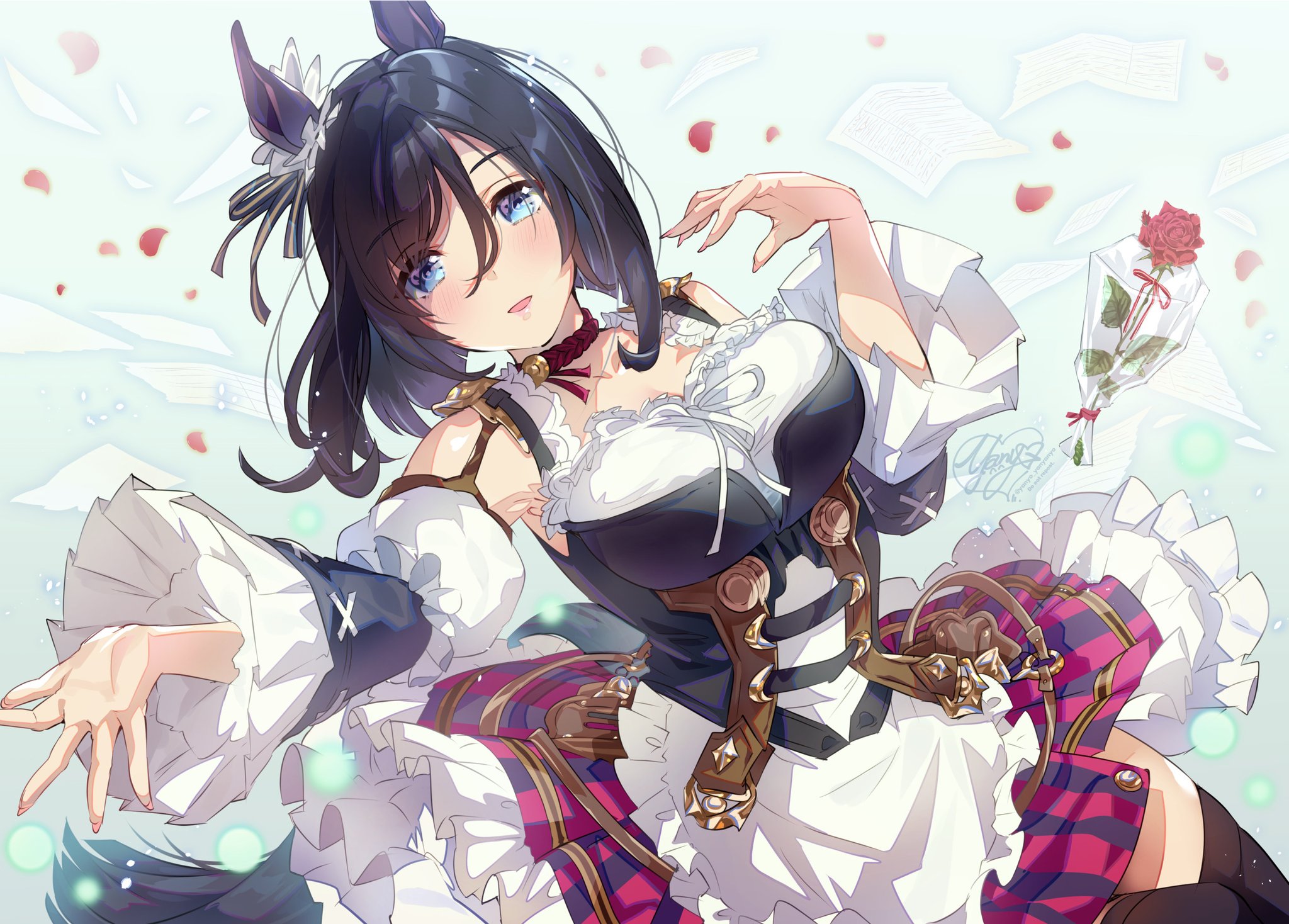 ウマ娘 手描きイラスト エイシンフラッシュ ウマ娘 エイシンフラッシュ 手描きイラスト色紙 - りゅーしょっ