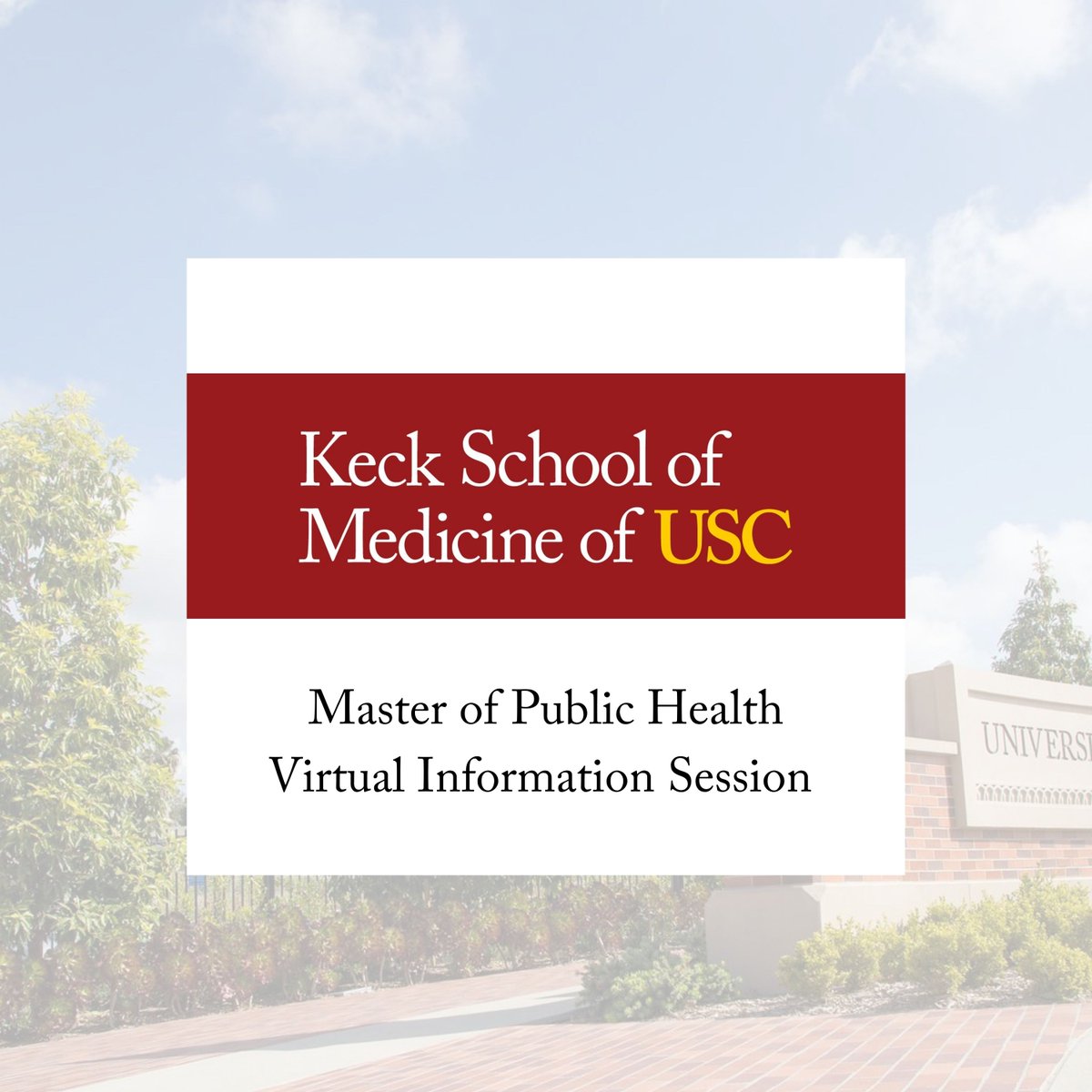 uscpphs's tweet photo. Did you miss our most recent #USCMPH information session? We've got another one coming up on September 10th - register today! https://t.co/r7lZ0lMRb2 https://t.co/79BWy1JIDB