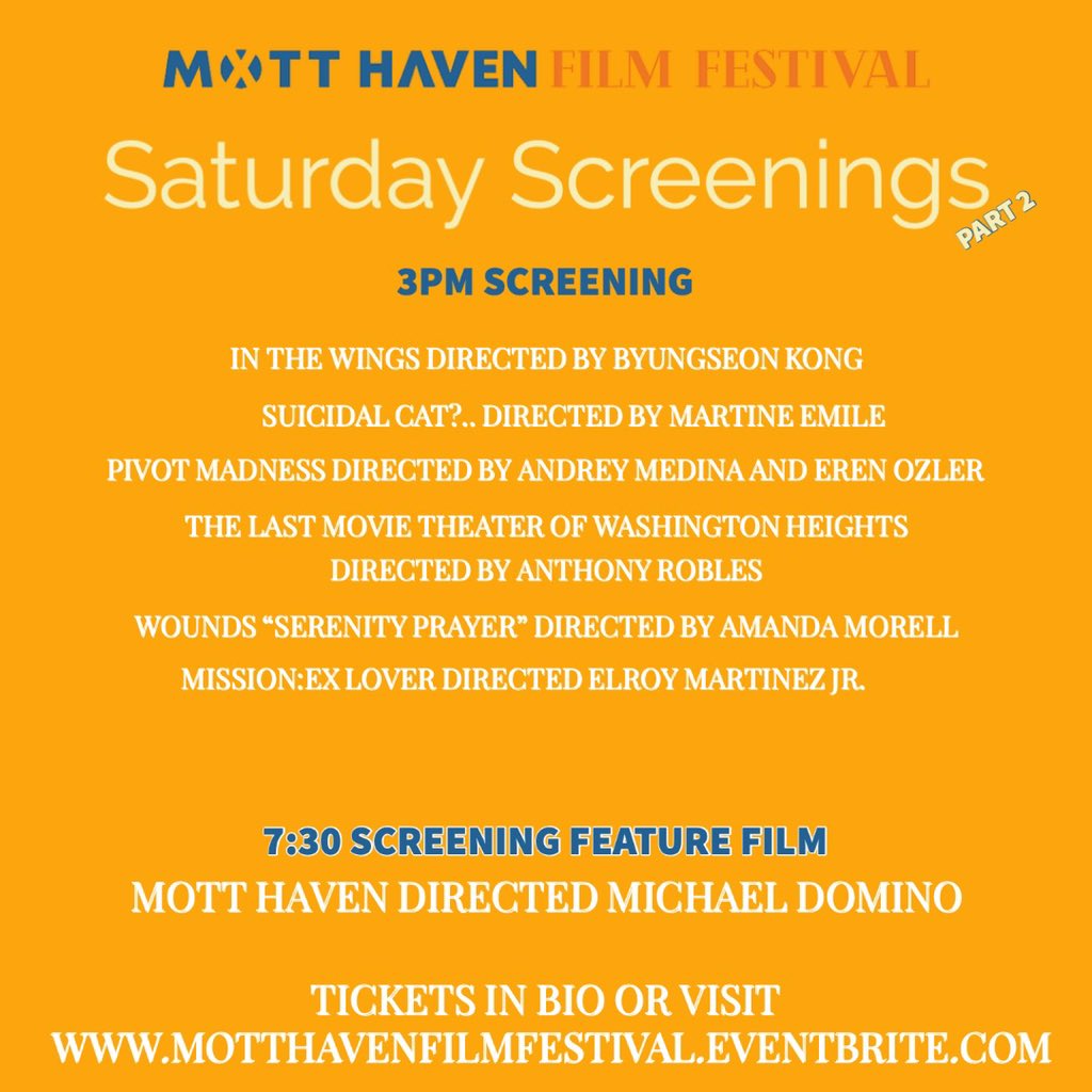 MottHavenFF's tweet photo. Join us October 9th &amp;10th as we screen 23 independent films @kreate_hub visit https://t.co/ZJcJTyk9Ri for tickets! In-Person and Virtual options available #thebronx #motthaven #FilmFestival #october2021 https://t.co/uINPfAAaUU