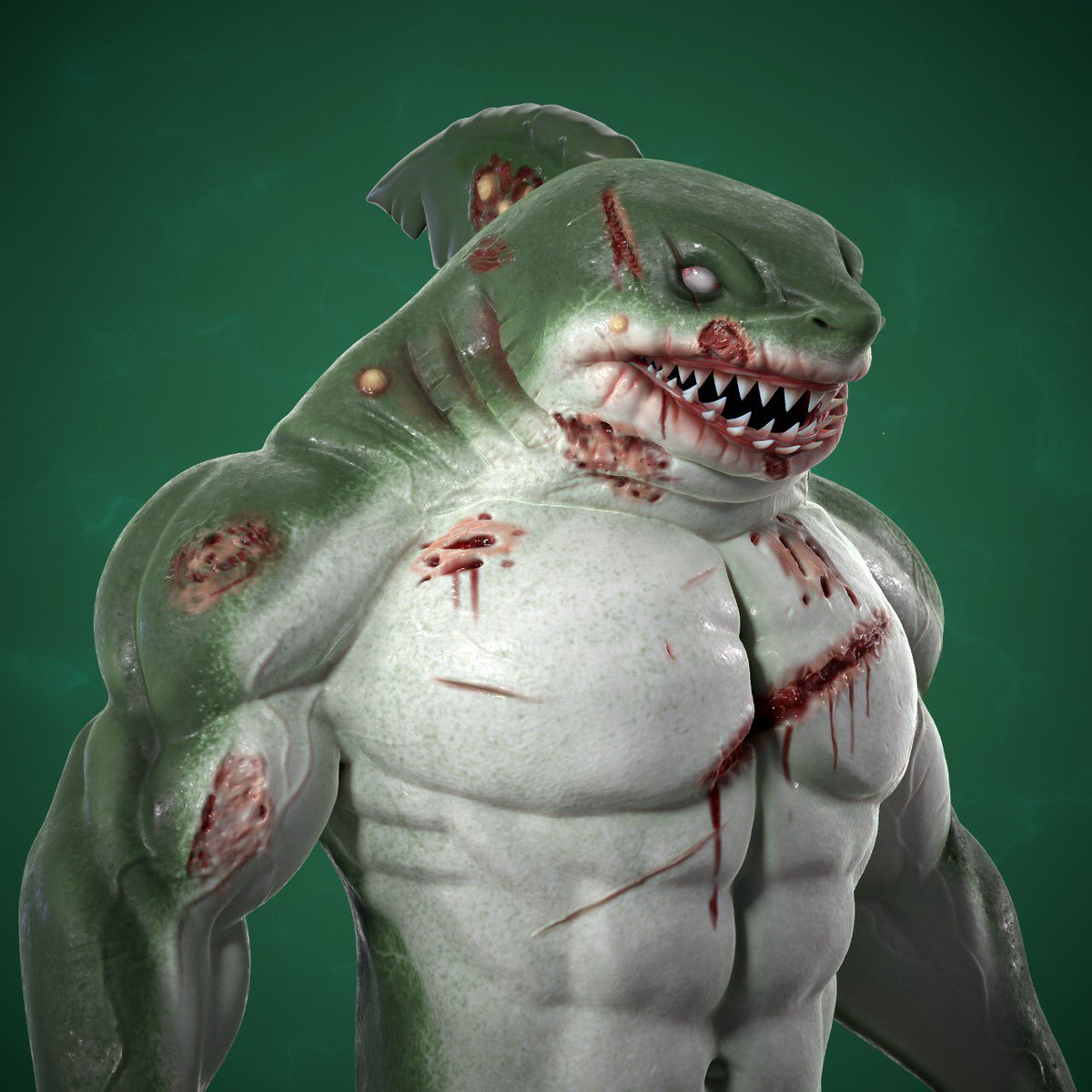 bolbisol's tweet photo. @RogueSharkTank Here's my Fav among the rest, simple undead shark thanks for the chance. 
#RogueSharksTakeOver https://t.co/V47Fyc53Bk
