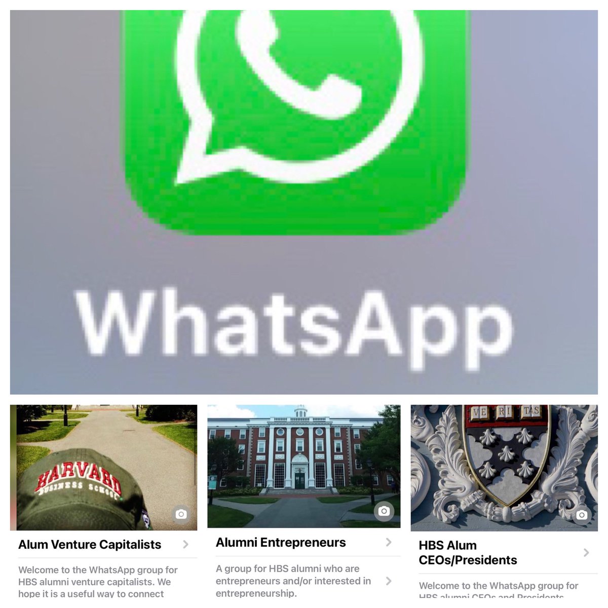 We’ve launched three new alumni WhatsApp groups! If you would like to join any of them, please message us or email rbochnak@hbs.edu.
