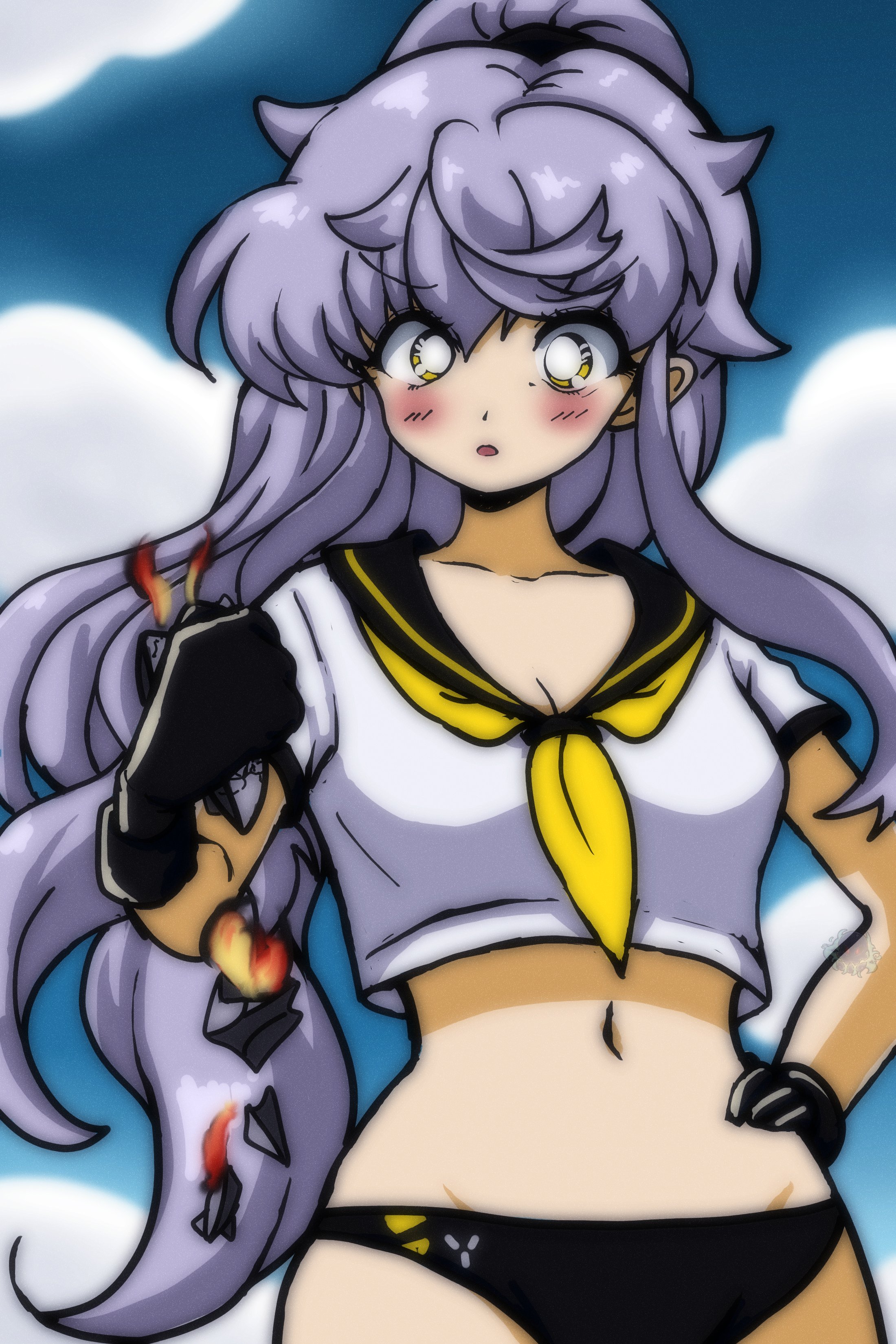 Ember Naga エンバー ナガ My Finished Drawing Of Azur Lane S Siren Ship The Purifier ピュリファイアー Drawn In 90s Style This Is From My Draw Requests In A Different Artstyle