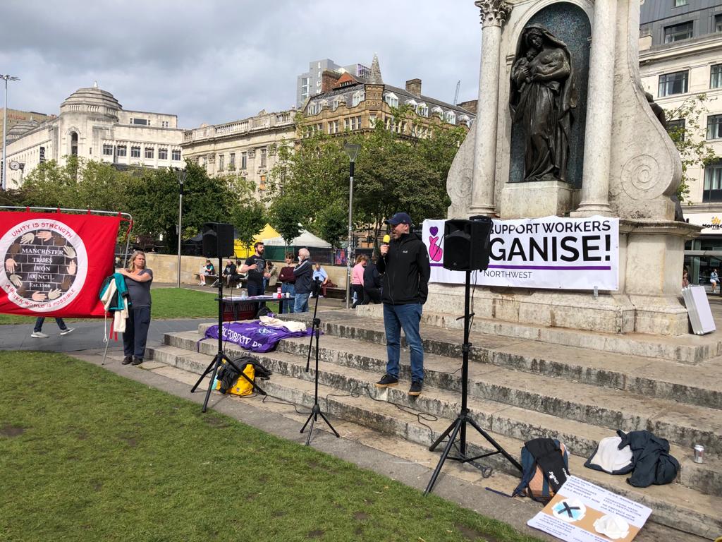 CaSWO_'s tweet photo. @AndyBurnhamGM We need the radical transformation of social care services and we need it now!
We are demanding this TODAY as part of our Day of Action
Join us in our fight for a society that truly values care ✊
#PCWWeek21 #CaSWO https://t.co/jwNrRAKVZH