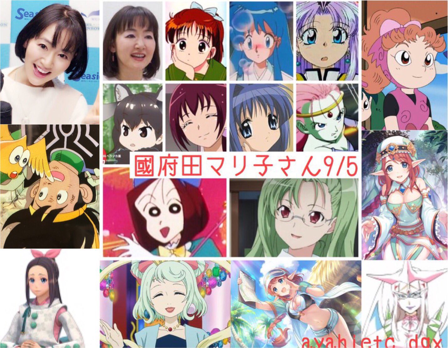 声優 國府田マリ子 サイン入り ポラ