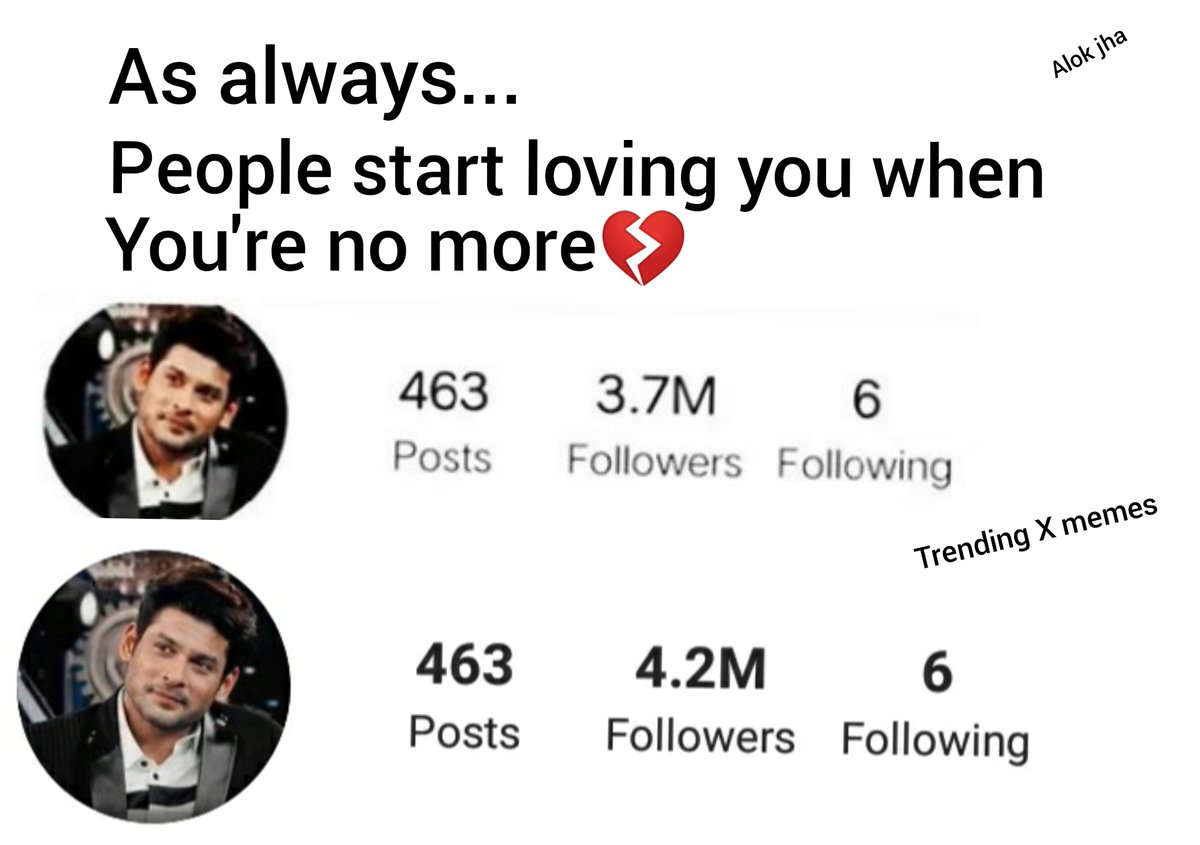 Alokjha46's tweet image. #SidharthShukIa #SiddharthShuklaRIP #SiddharthShuklafanfollowinghigh #alokjha #trending #trendingXmemes