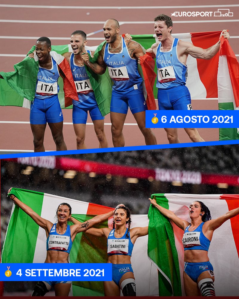 ✨🇮🇹 SIAMO IL PAESE PIÙ VELOCE DEL MONDO 🇮🇹✨ 
 
Abbiamo scritto la storia in uno stadio che ci porteremo per sempre nel cuore. Che bellezza!💙💙💙

#Paralympics #Paralimpiadi #Tokyo2020 #100metri #Athletics