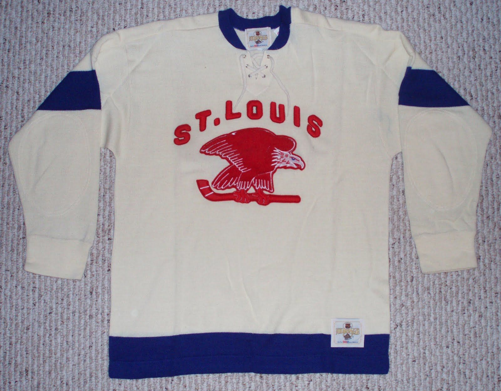 St. Louis Eagles 1935 Wool Sweater NHL Hockey Jersey (XL)