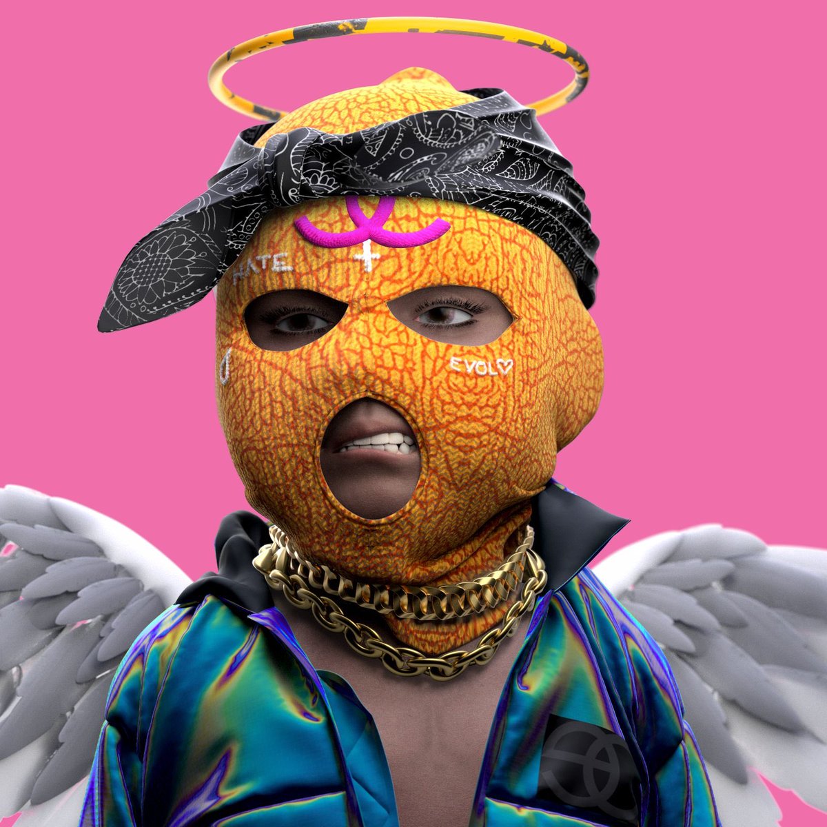 jpegsfnf's tweet image. GIVEAWAY🎉🎉

As a thank you for all the support and love, we will be giving away this G’Evol to one lucky winner.

Prizes:
-1x G’Evol worth around .7 (2,750$)
-2x @jpegsfnf INVITES

How to enter🤔
-RT this tweet ♻️
-Follow us ✅
-Tag a buddy👯‍♀️
-Like this tweet💕

Goodluck! #NFT