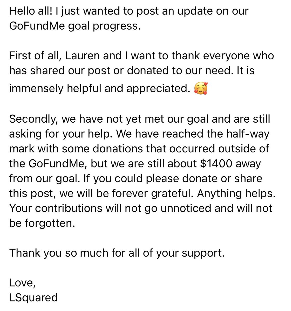 Laura_Renae_'s tweet photo. If you could donate, share, or retweet, we will be so very very grateful. 

#gofundmecampaign #askingforhelp #medicalbills #financialhelp #gofundme

https://t.co/nQaEnEbxWF https://t.co/jHZfJlTdgC