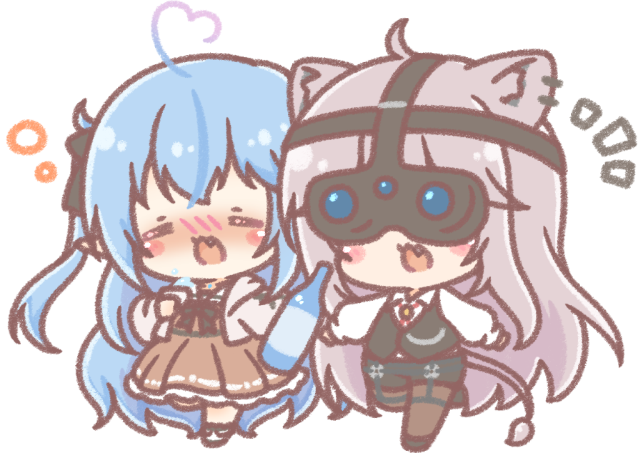 こちら透過イラストも添えさせていただきます 新衣装でさらにお似合いなペアにな みたらしねこ 絵仕事募集中 のイラスト