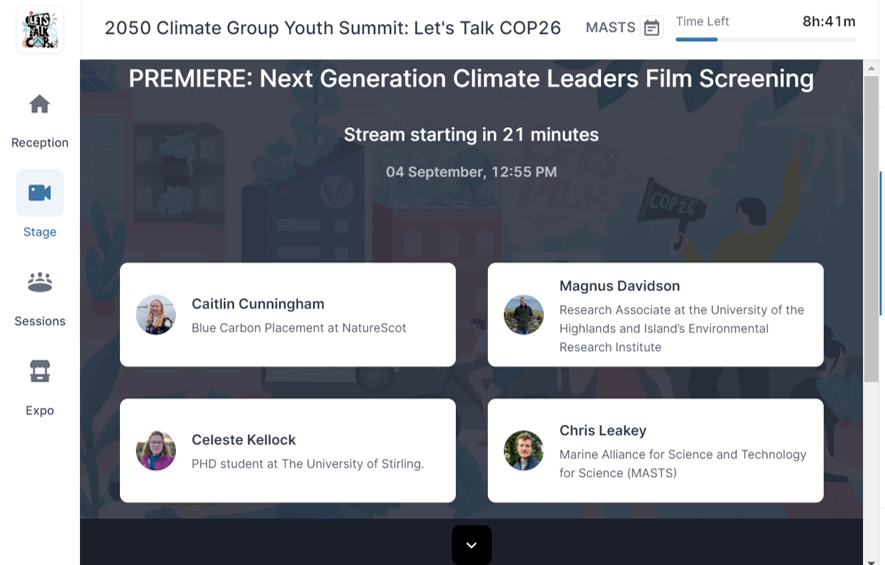 CyberMintX's tweet photo. Sat waiting for the #premiere of our #NextGen climate films from @ScotSAGES, @mastscot and @2050ClimateGrp at the #YouthSummit. Still time to join and watch these lovely short videos... https://t.co/I0v5j269K9