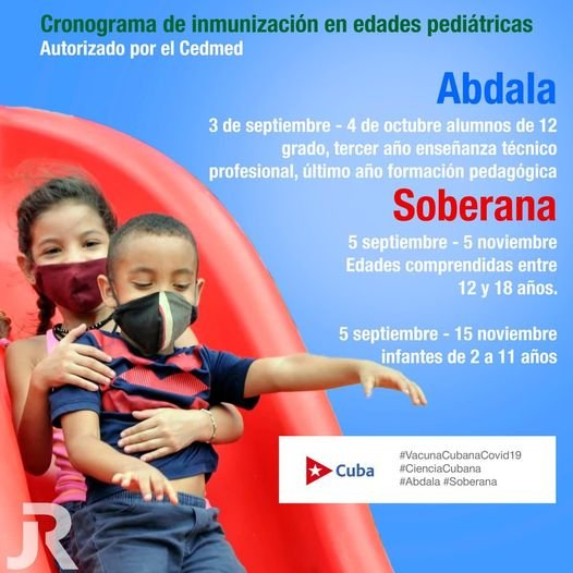 #Cuba, primer país del mundo en desarrollar campaña de vacunación infantil contra la #Covid_19. Como nos enseñó #Fidel, nada es más importante que un niño. #PorLaVida #ACubaPonleCorazon #FidelViveCubaSigue #CubaViva