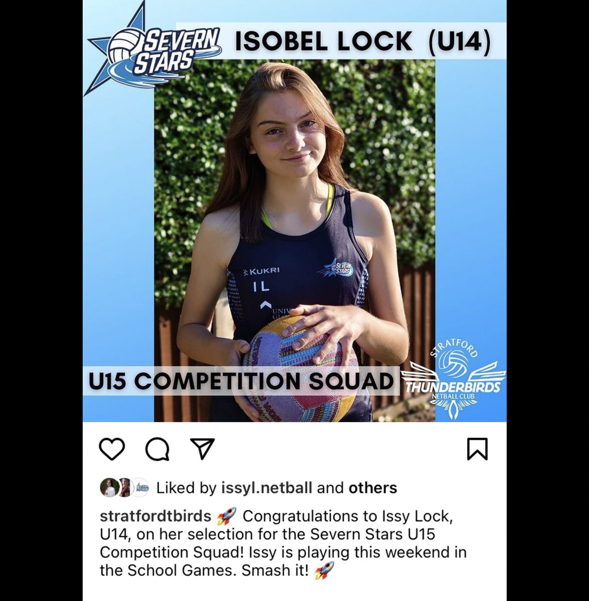 C_LockWork's tweet image. And she did! Great performance to help @severnstars ⭐️ turn it around in the final Qtr to win against Wasps 🐝 @schoolgames #prouddad #stratfordthunderbirds #wasps #schoolgames2021