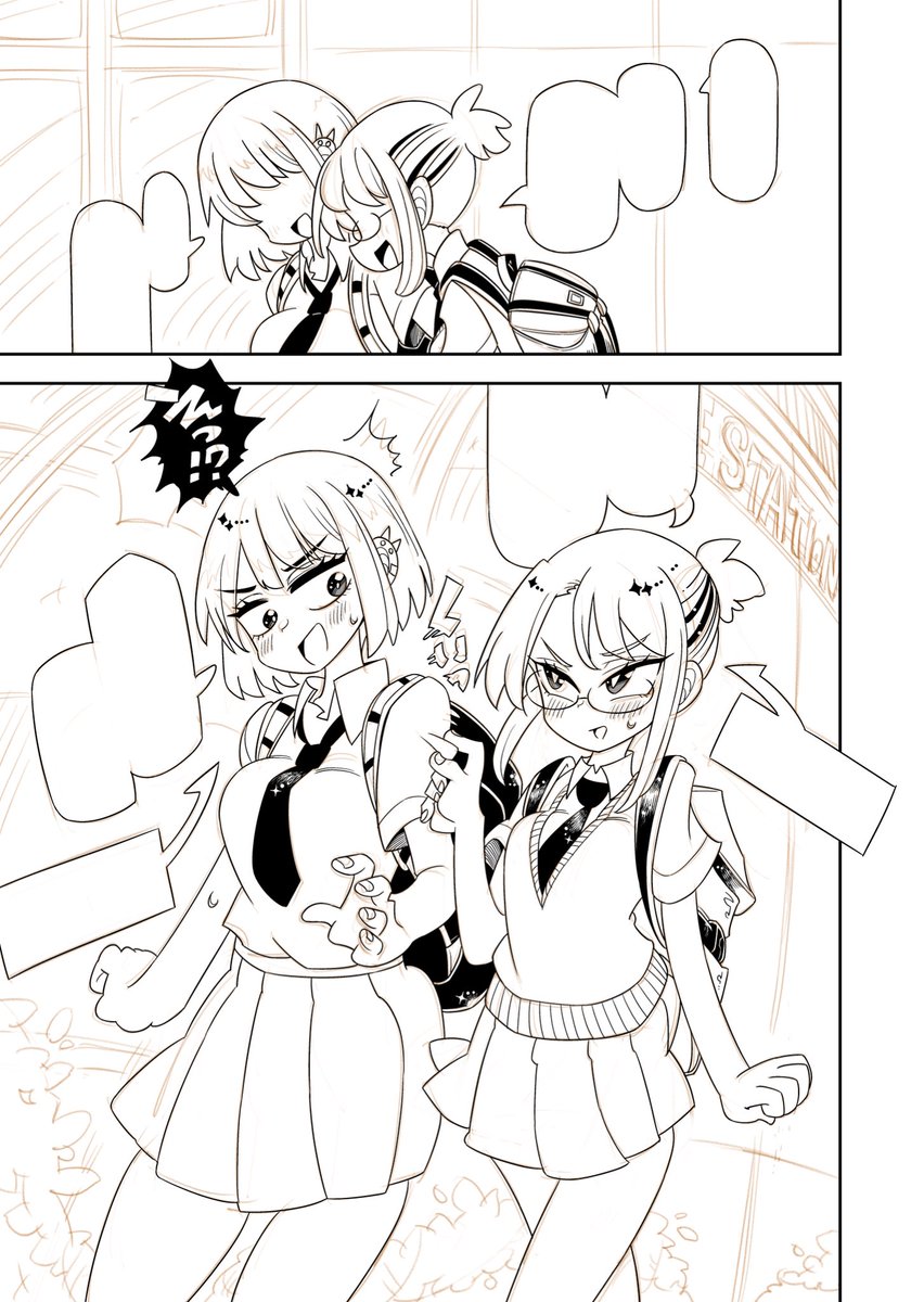 一次創作のペン入れ中です 