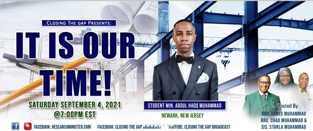 Renata564's tweet photo. TONIGHT! Closing The Gap Presents:
IT IS OUR TIME!
#ClosingTheGapBroadcast #7thRegion #Tampa
@JmRegion7helper @simplystarla23
@AhaqqMuhammad https://t.co/2lAR1uIhbK