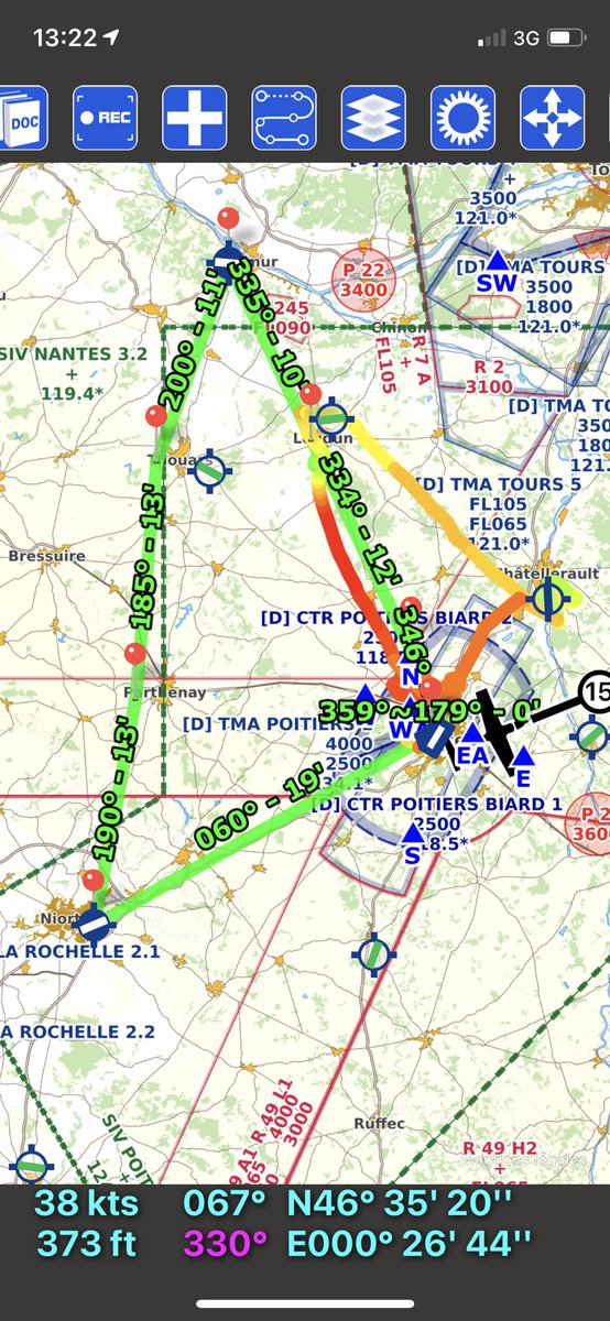 arthurjully98's tweet image. Ce matin petite Nav LFBI (Poitiers) - LFOD (Saumur) puis finalement déroutement sur LFDL (Loudun) puis LFCA (Chatellerault) ! Super vol, ce fut enrichissant ! #FFA #LFBI #LFCA #LFOD #LFDL #C152