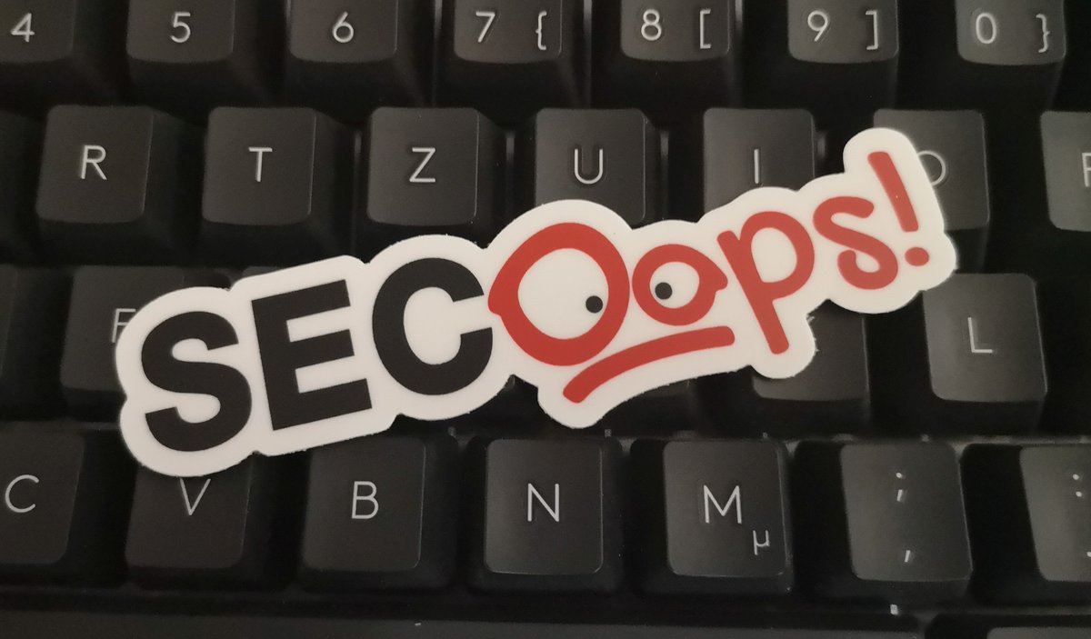 Newest addition to the sticker box. #SecOps #SecOops