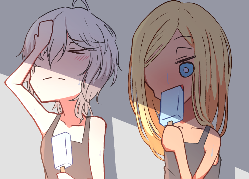 アイス食べるアーニャとライラさん 