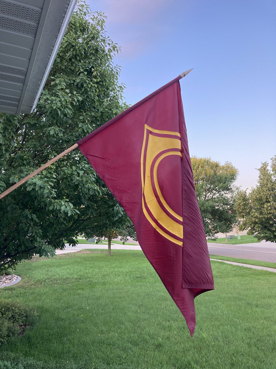658 days since the last time the Cobber flag was hung…feels so good! 72 degrees - wind 11 MPH 🌞 all day…picture perfect! Class of ‘21 our hearts are heavy for u, and u can guarantee this.. “we will play as hard as we can for as long as we can!”#togetherwewill #gameday