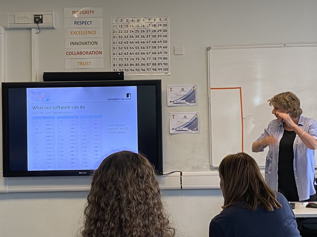 Hearing about Leeds University vocabulary study from <a href="/alicedeignan/">Alice Deignan</a> &amp; @Marcusjones900 from <a href="/HuntResearchSch/">Huntington Research</a>. It unpicks some of the language differences in year 6 and year 7 classrooms.