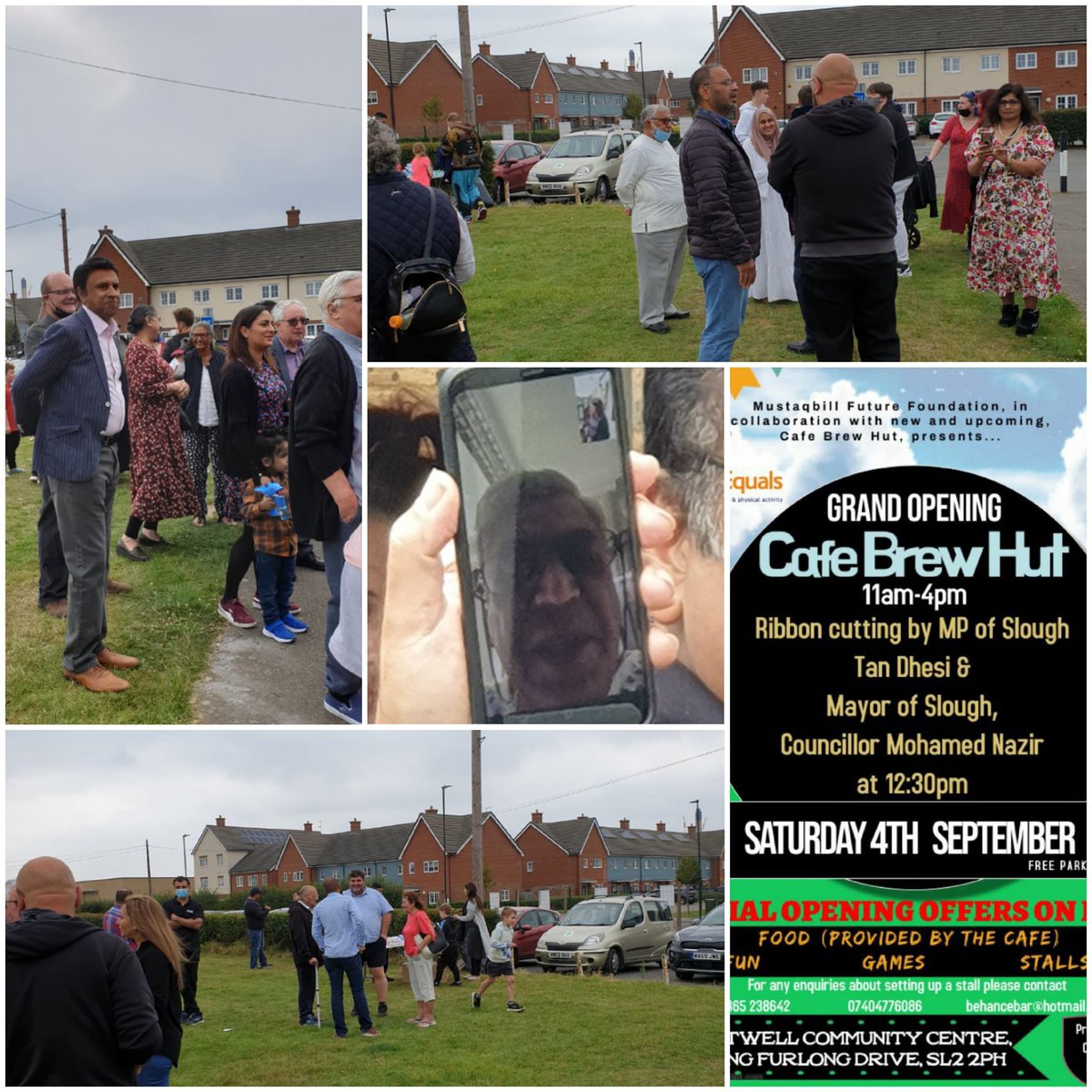 slough_labour's tweet photo. Grand opening of #Cafe Brew at #Britwell Centre on Long Furlong Drive.  Good to see a new #venture in Britwell &amp; our well wishes to Mr Lodhi who joined via video conference, hope he makes a quick recovery 🤲 https://t.co/CMcp3UGSG6
