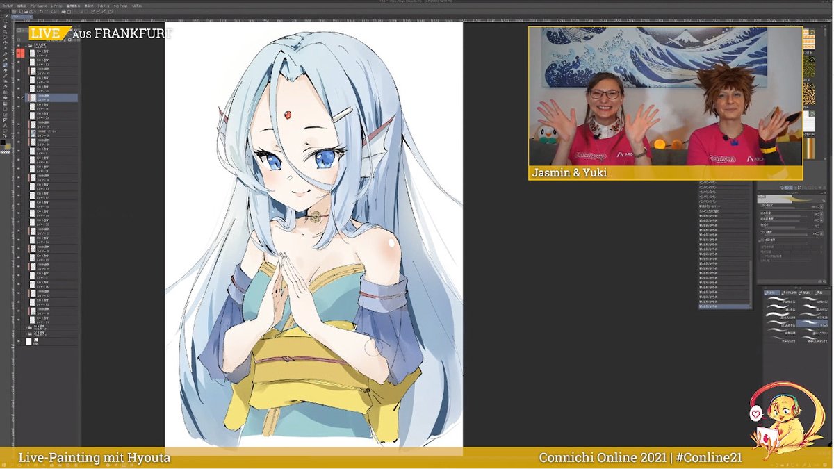 shinsuke2u's tweet image. トークしながらライブペインティングって難しくない？？お疲れ様でした～ #Conline21