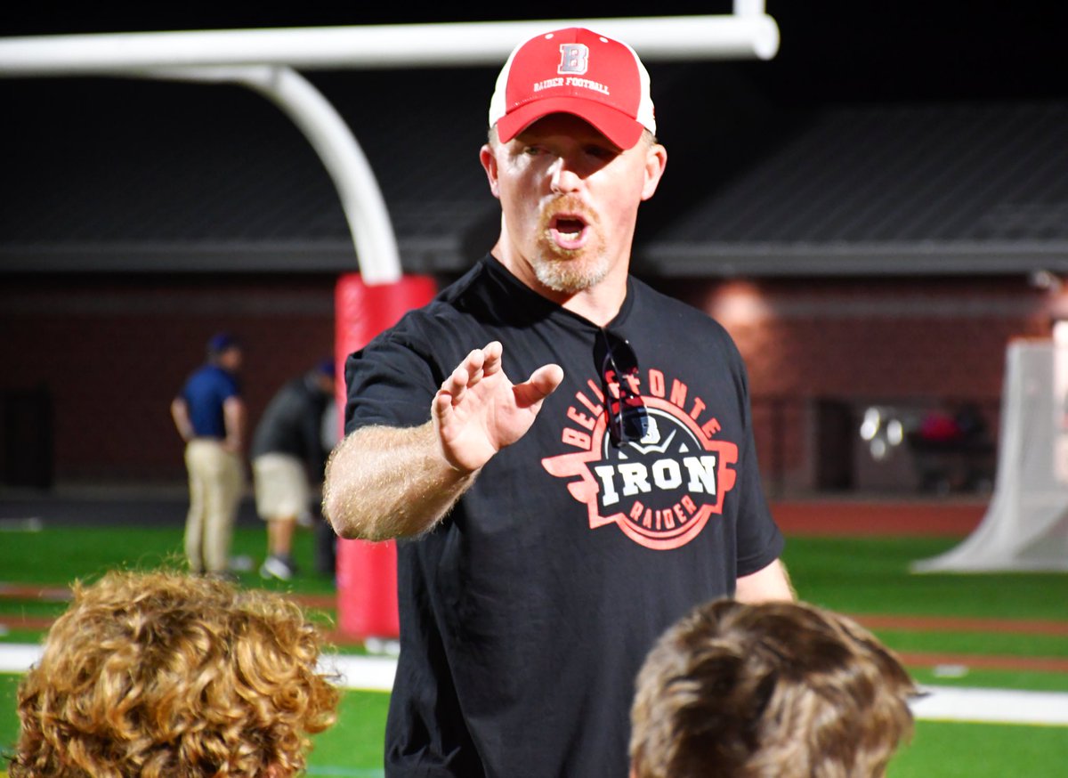 hweikelphoto's tweet image. Von Donmoyer gets his first victory as @BellefonteFoot1 Head Coach with a 22-6 win over Philipsburg-Osceola.