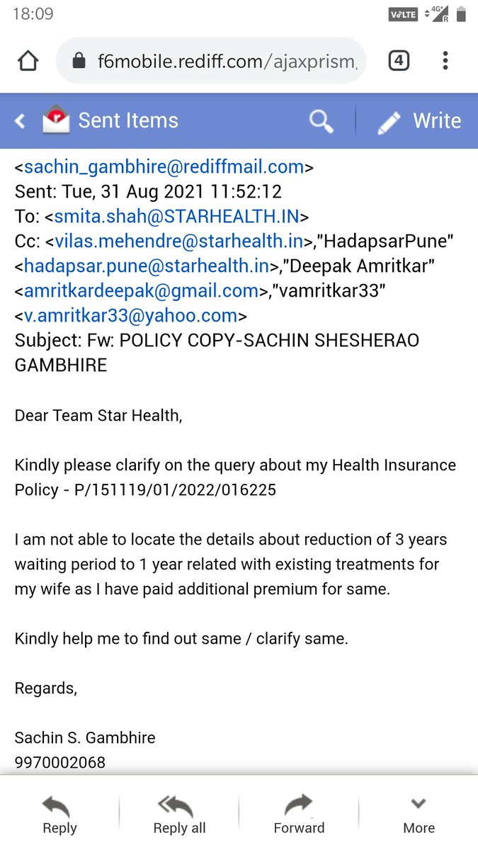 Sachin77550612's tweet image. Please refer the screenshot of the mail query sent to your team on 31 Aug 2021. Till now, no response from the team. #falsecommitment #noliability
