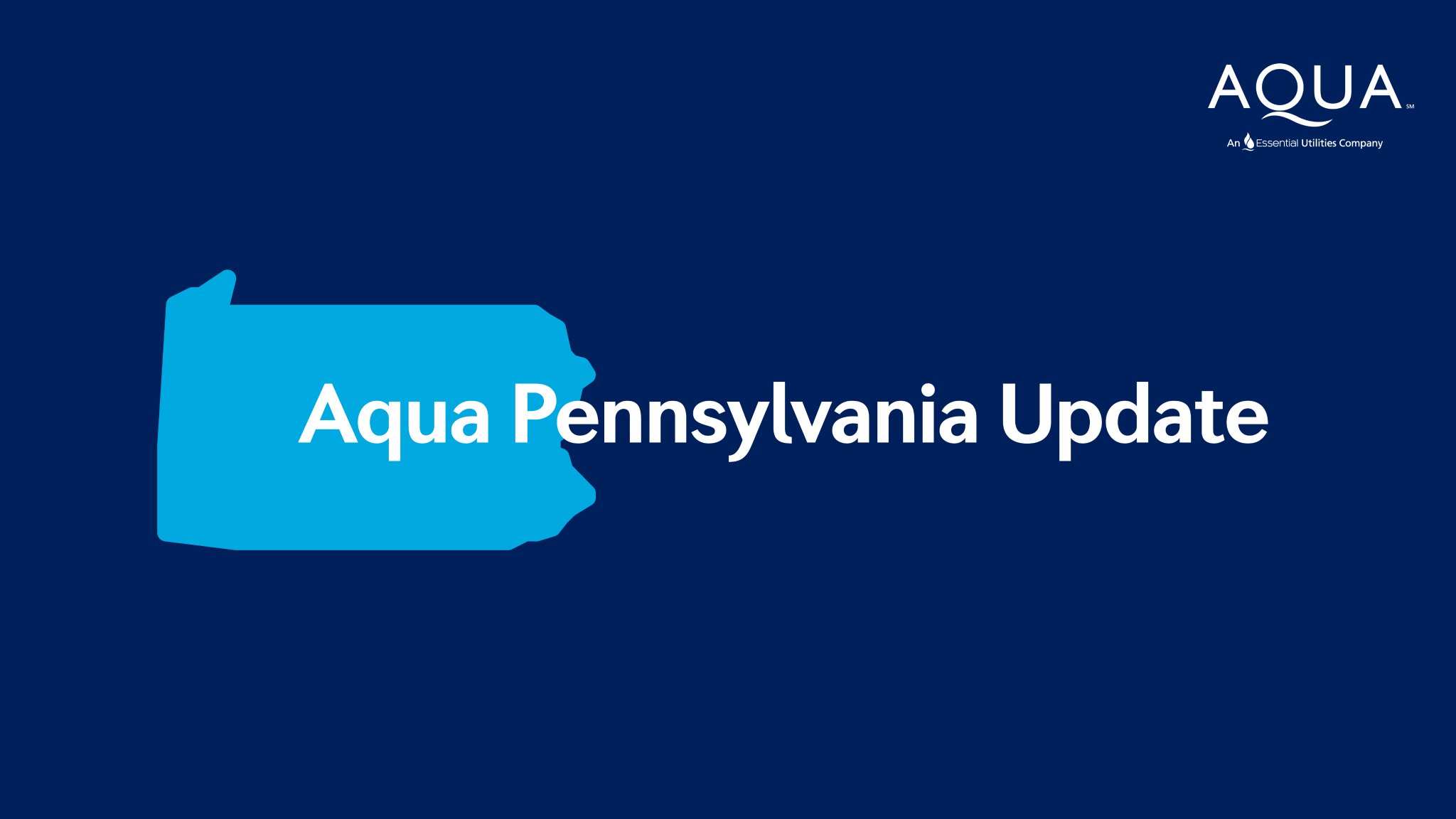 Aqua on Twitter "Aqua PA continues work restoring normal operations at