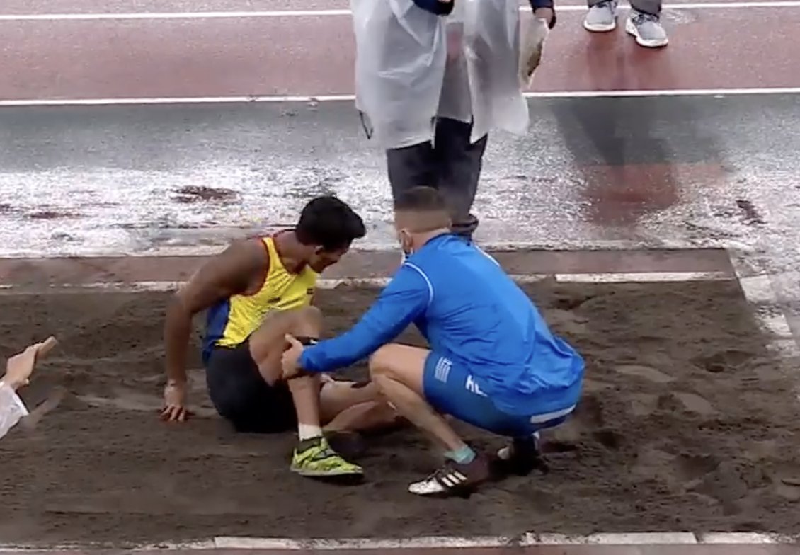 Athlete from Greece that rushed to help Malaysian athlete goes viral online